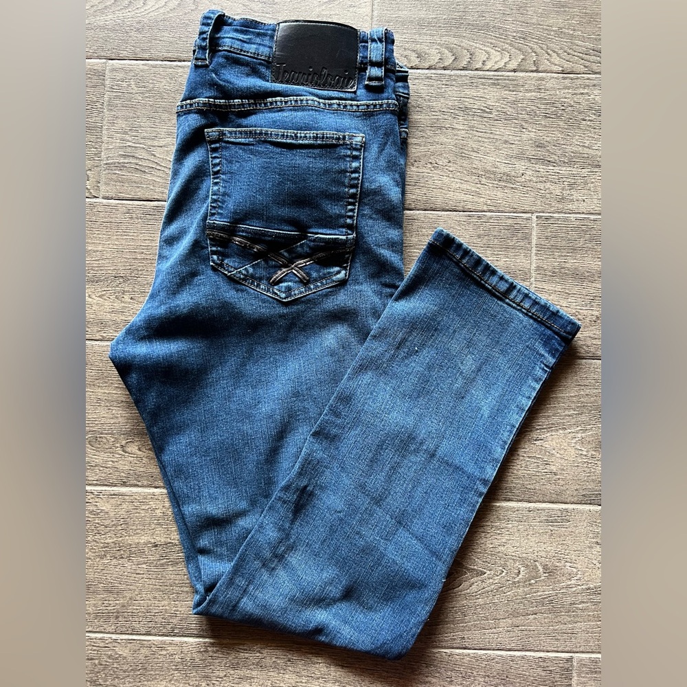Jeanology Size 36 Straight Leg Jeans | Classic Blue Denim | Comfort Stretch